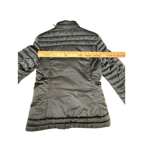 "LOVE MOSCHINO" Puffer Coat Zip Up Heart SZ S (2) Designer EAC Quilted Cropped - Picture 12 of 12